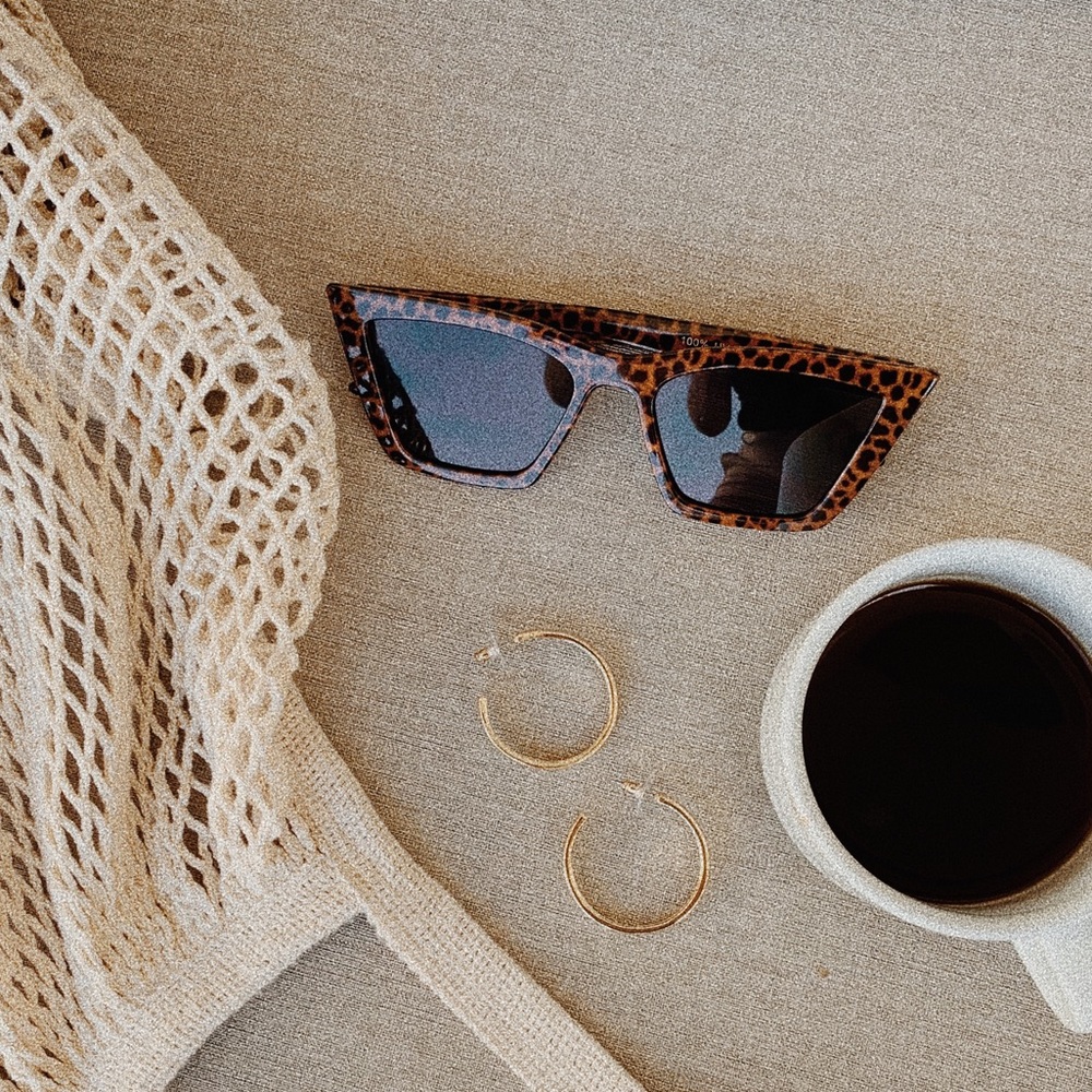 Cat Eye Sunglasses - animal print